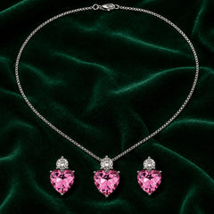 Blush Heart Crystal Jewellery Set