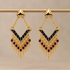 Golden Boho Dangle Earrings