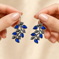 Indigo Vine Oxidised Earrings
