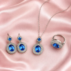 Midnight Blue Crystal Jewellery Set