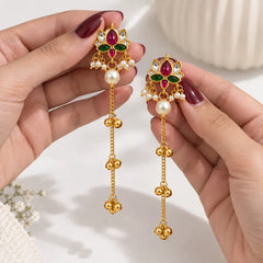 Royal Lotus Cascade Earrings