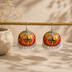 Divine Gaze Meenakari Jhumkas