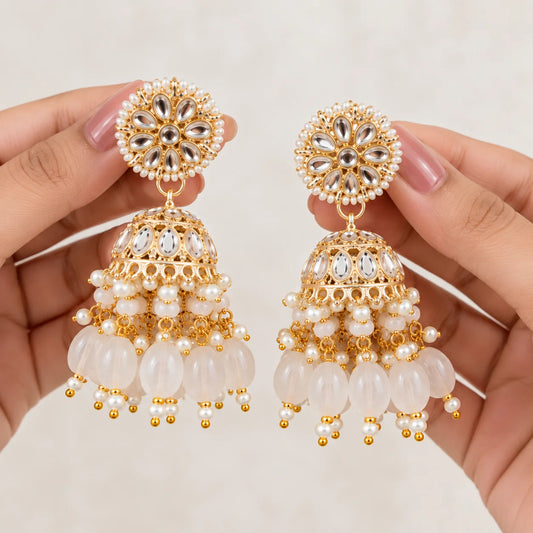 Royal Moti Kundan Earrings