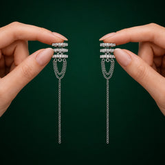 Starlight Crystal Ear Cuff Set