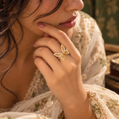 Golden Butterfly Ring