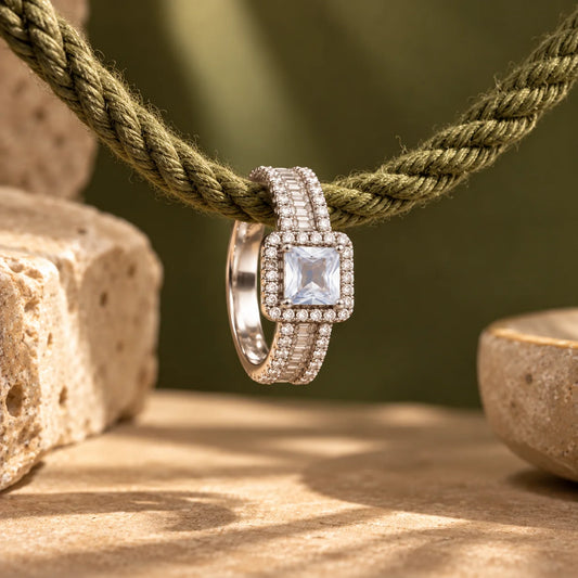 Crystal Solitaire Ring