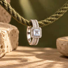 Crystal Solitaire Ring