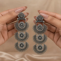 Royal Oxidised Chand Earrings