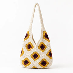 Mustard Flower Crochet Bag