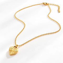 Golden Heart Locket Necklace