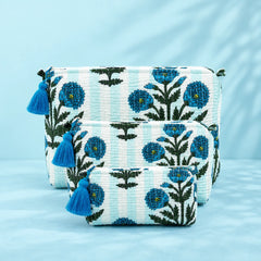 Blue Garden Pouch Set