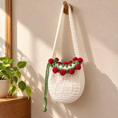 Red Rose Crochet Bag