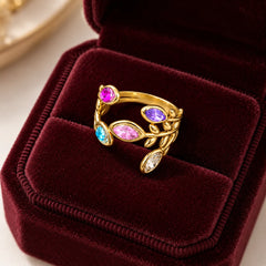 Gemstone Vine Ring