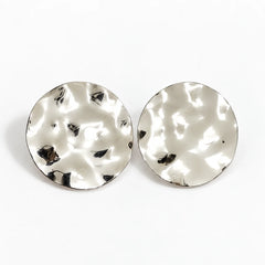 Silver Disc Earrings