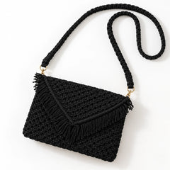 Midnight Knot Macramé Bag