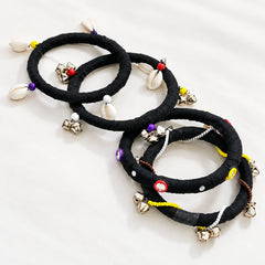 Midnight Boho Shell Bangle Set