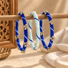 Blue Bliss Ghungroo Bangle Set