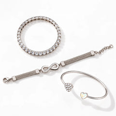 Silver Sparkle Bracelet Combo