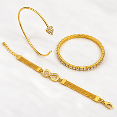Golden Sparkle Bracelet Combo
