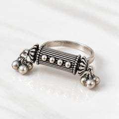 Oxidised Tribal Silver Ring