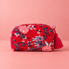Ruby Bloom Floral Pouch Set