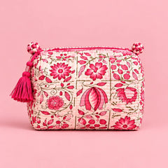 Pink Floral Pouch Set