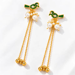 Kashmiri Bird Chain Earrings