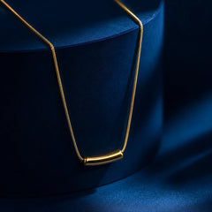 Elegant Golden Bar Necklace