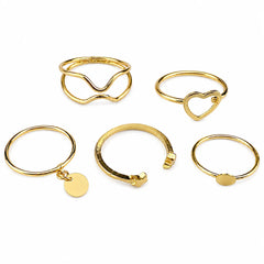 Sweetheart Gold-Tone Ring Combo