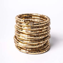 Gilded Gold Toned Spiral Bracelet
