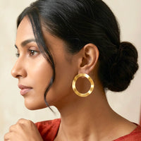 Brass Uneven Circular Round Hoops