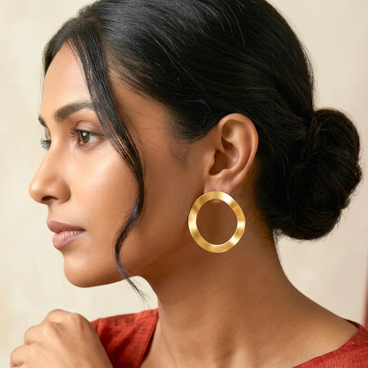 Brass Uneven Circular Round Hoops