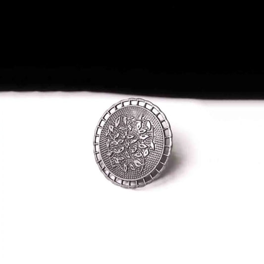 Intricate Oxidised Black Ring
