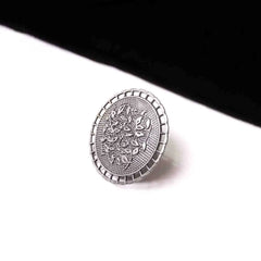 Intricate Oxidised Black Ring