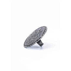 Floral Oxidised Ring