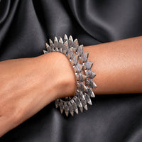 Ethnic Oxidised Round Leaf Bangles