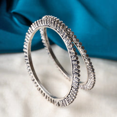 Oxidised Rustic Round Bangles