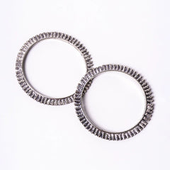 Oxidised Rustic Round Bangles