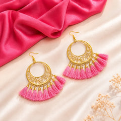 Golden Filigree Tassel Earring