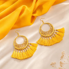 Golden Filigree Tassel Earring