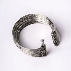 Silver Layered Open Cuff