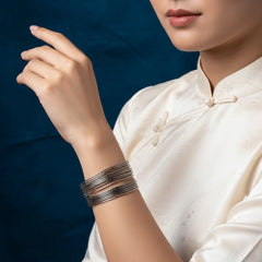 Silver Layered Open Cuff