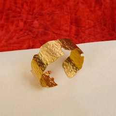 Textured Brass Cuff Bangle