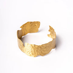 Textured Brass Cuff Bangle