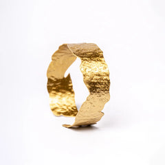 Textured Brass Cuff Bangle