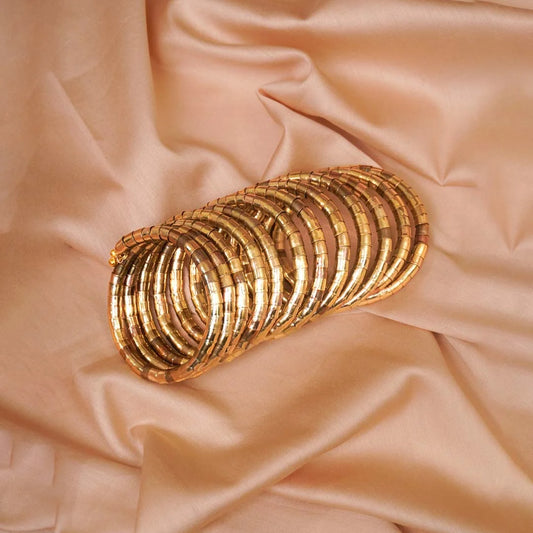 Gilded Gold Toned Spiral Bracelet