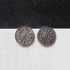 Oxidised Circular Studs