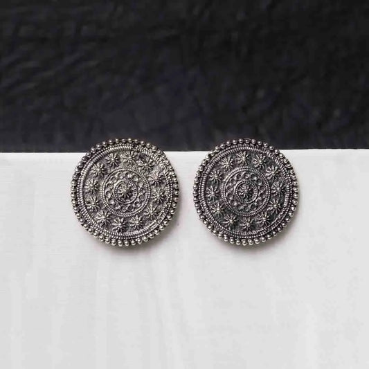 Oxidised Circular Studs