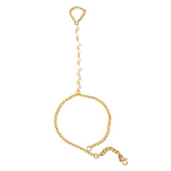 Golden Pearl Ring Bracelet