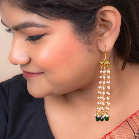 Silver Hexagonal Jharokha Jhumka